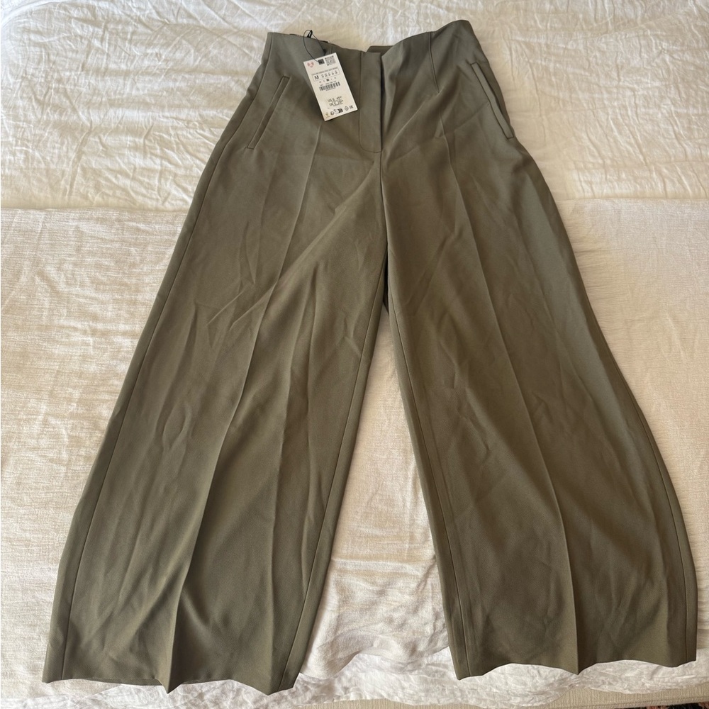 Zara Olive Wide Leg Women's Pants